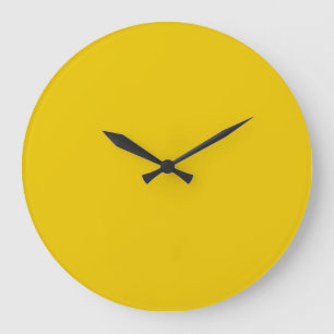 Sun Bright Yellow Solid Trend Colour Background Large Clock