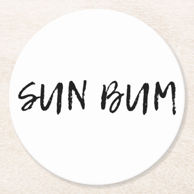 Sun Bum Round Paper Coaster (Front)
