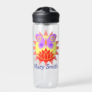 Sun, Butterfly and Flower Water Bottle