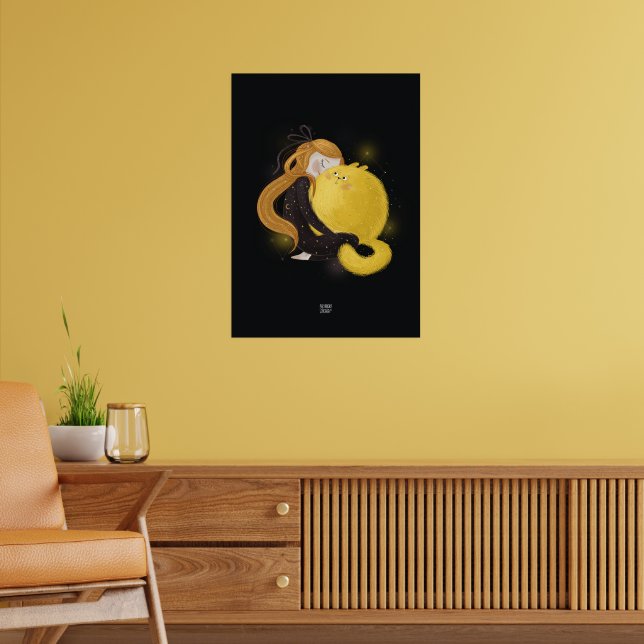 SUN CAT by Alexandra Dikaia Poster (Living Room 2)