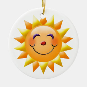 sun ceramic ornament
