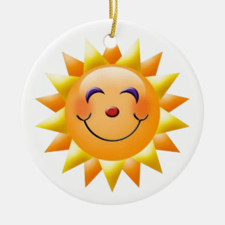 sun ceramic ornament