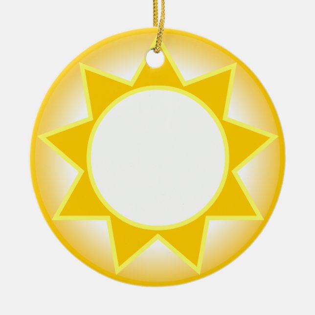Sun Ceramic Ornament (Front)