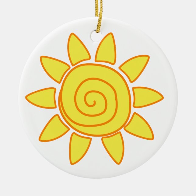 Sun Ceramic Ornament (Front)