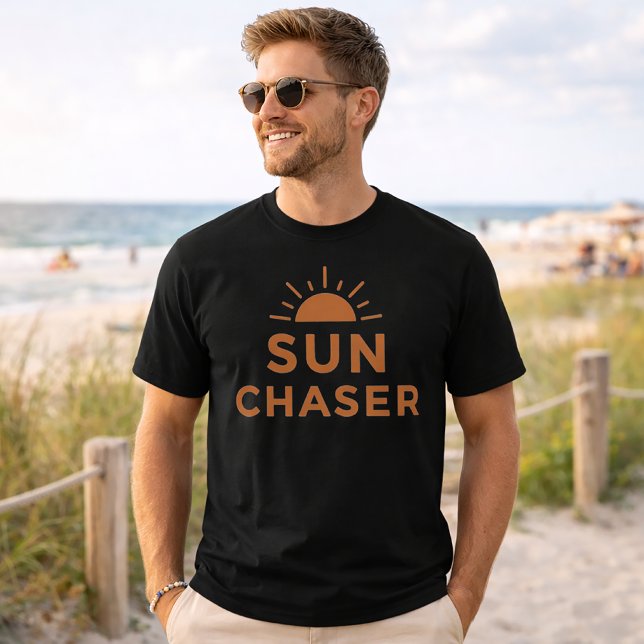 Sun Chaser Bold Sunset Typography Graphic T-Shirt (Creator Uploaded)