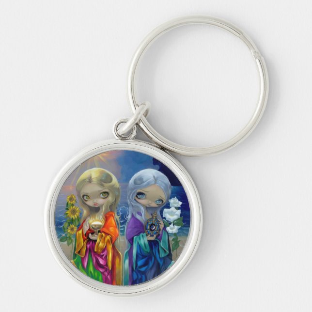 "Sun Child and Moon Child" Keychain (Front)