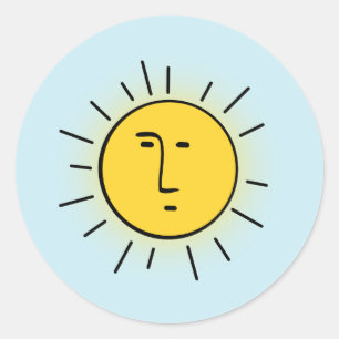 Sun Classic Round Sticker