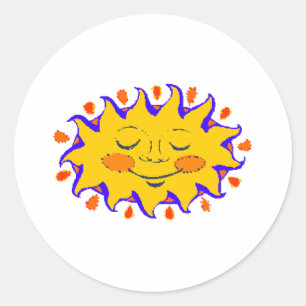 Sun Classic Round Sticker