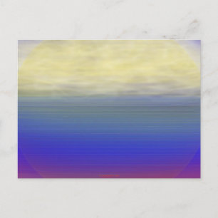 Sun clouds waves postcard