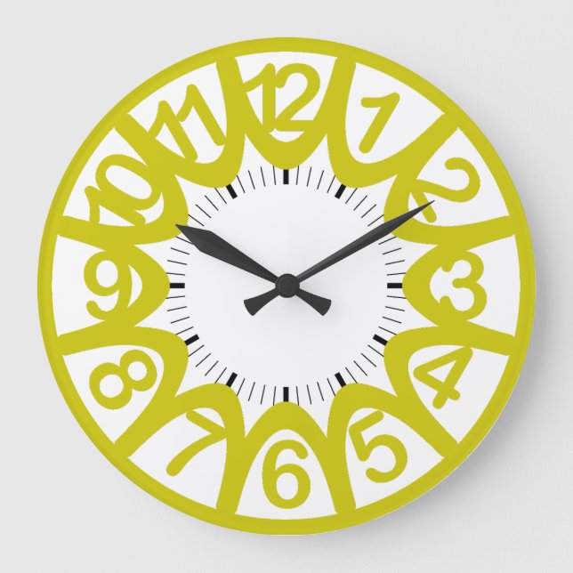SUN COLORS BY MASANSER PIXELAT LARGE CLOCK (Front)