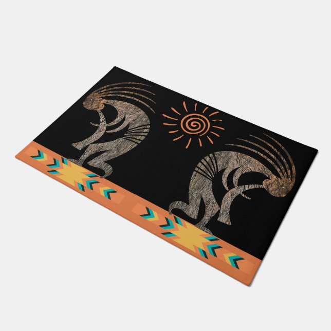 Sun Colours Kokopelli Southwest Doormat (Angled)