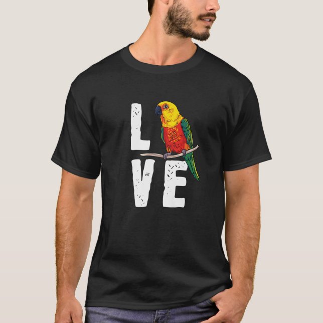 Sun Conure Gifts For Parrot Lovers - I Love My Cut T-Shirt (Front)