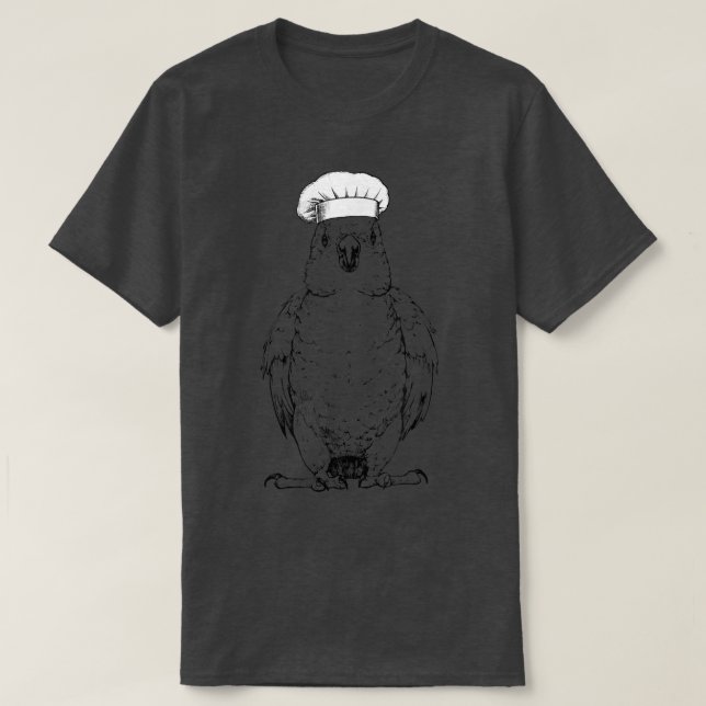 Sun Conure Parrot Cook Chef Funny Cooking Bird  T-Shirt (Design Front)
