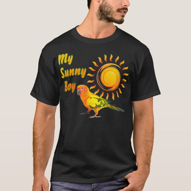 Sun Conure Parrot Sunny Sunshine Boy T-Shirt (Front)