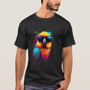 Sun Conure Parrot with Sunglasses Colour Pop Art P T-Shirt