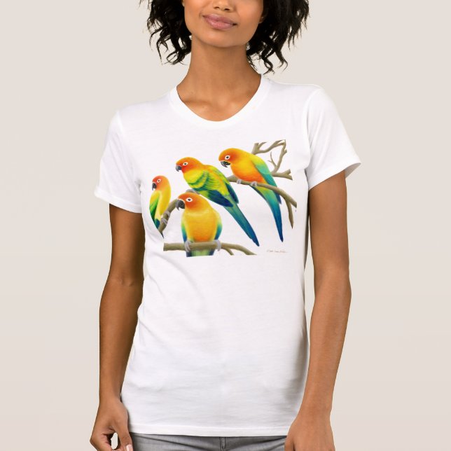 Sun Conure Parrots Scoop Neck Tee (Front)