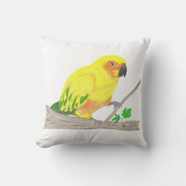 Sun Conure Pillow (Front)
