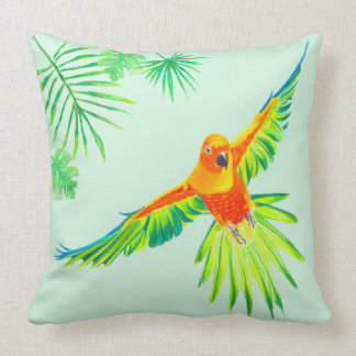 Sun Conure Throw Pillow