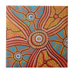 Sun Corroboree Ceramic Tile