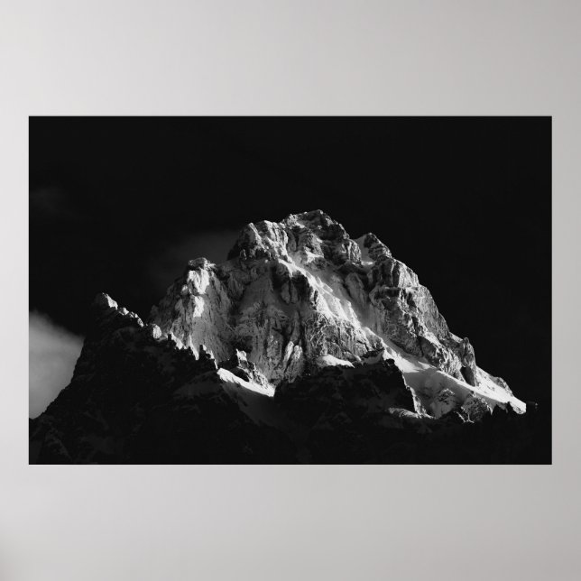 Sun covered mountain poster (Front)