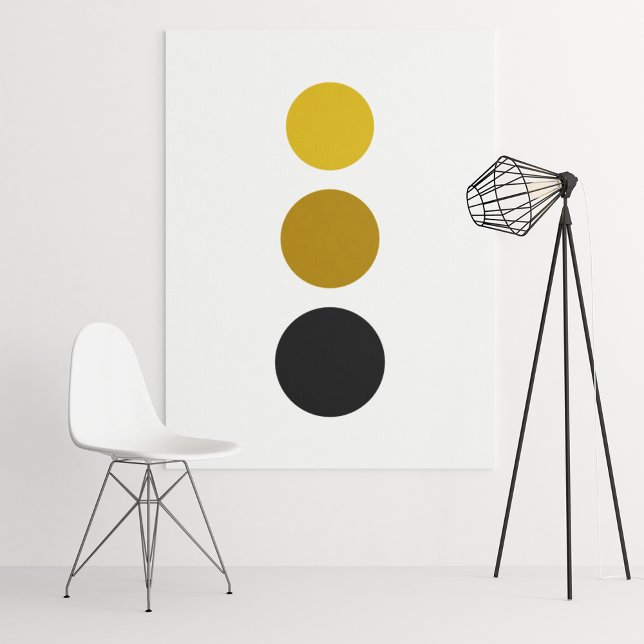 Sun Cutout Circle Art Poster (Mid Century Circle)