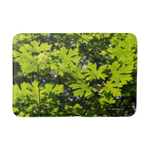 Sun-Dappled Leaves in the Forest Bath Mat