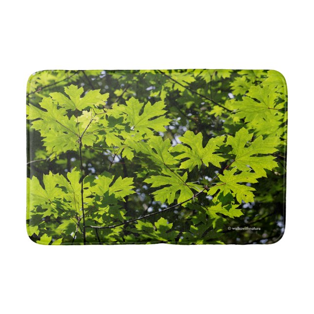 Sun-Dappled Leaves in the Forest Bath Mat (Front)