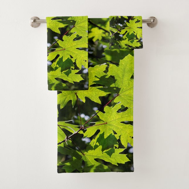 Sun-Dappled Leaves in the Forest Bath Towel Set (Insitu)