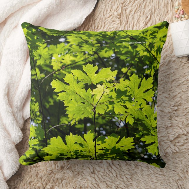 Sun-Dappled Leaves in the Forest Cushion (Blanket)