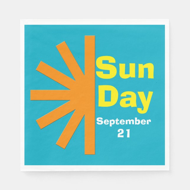 Sun Day For Solar Energy Napkin (Front)