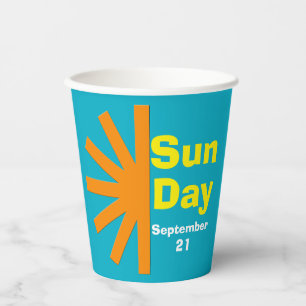 Sun Day For Solar Energy Paper Cups