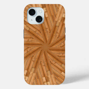 Sun Deck - Light Wooden Starburst iPhone 15 Case