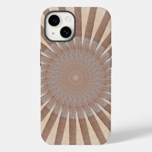 Sun Deck - Striped Wooden Sunburst Case-Mate iPhone 14 Case