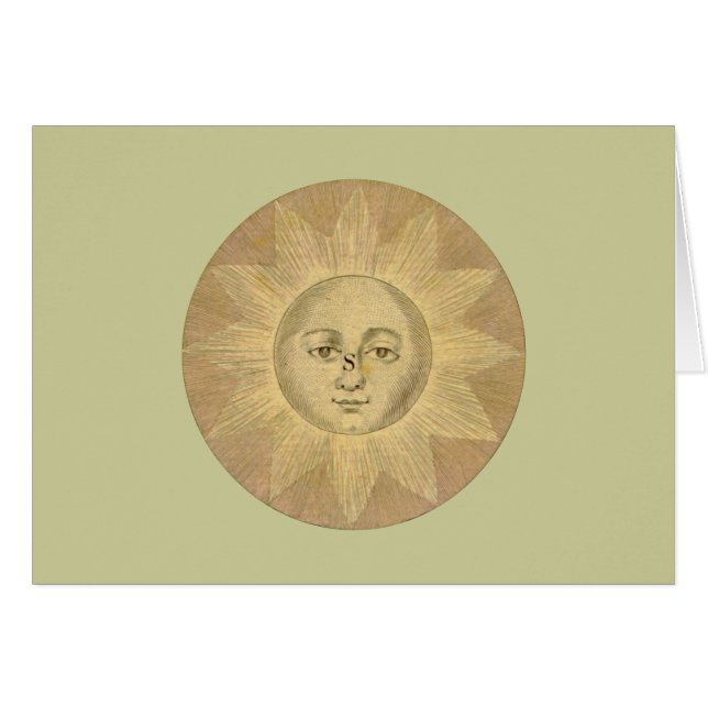 Sun Detail from Antique Bowles Map, circa 1780 (Front Horizontal)