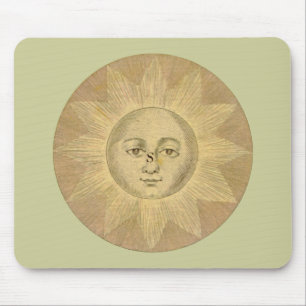 Sun Detail from Antique Bowles Map, circa 1780 Mouse Pad