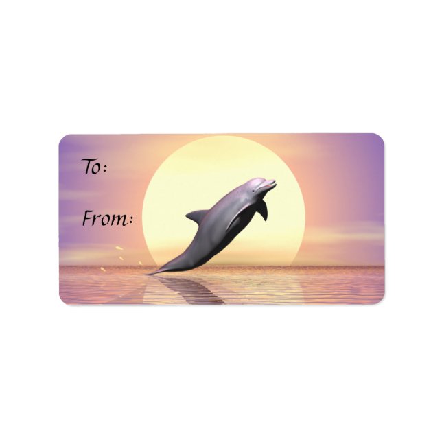 Sun Dolphin Gift Tag (Front)