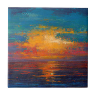 Sun Down II Ceramic Tile