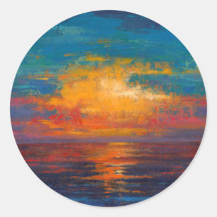 Sun Down II Classic Round Sticker