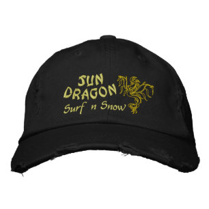 Sun Dragon Surf and Snow Embroidered Hat
