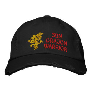 Sun, Dragon, Warrior Embroidered Hat