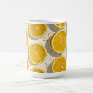 Sun-Drenched Orange Slice Pattern Coffee Mug