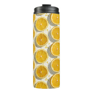 Sun-Drenched Orange Slice Pattern Thermal Tumbler