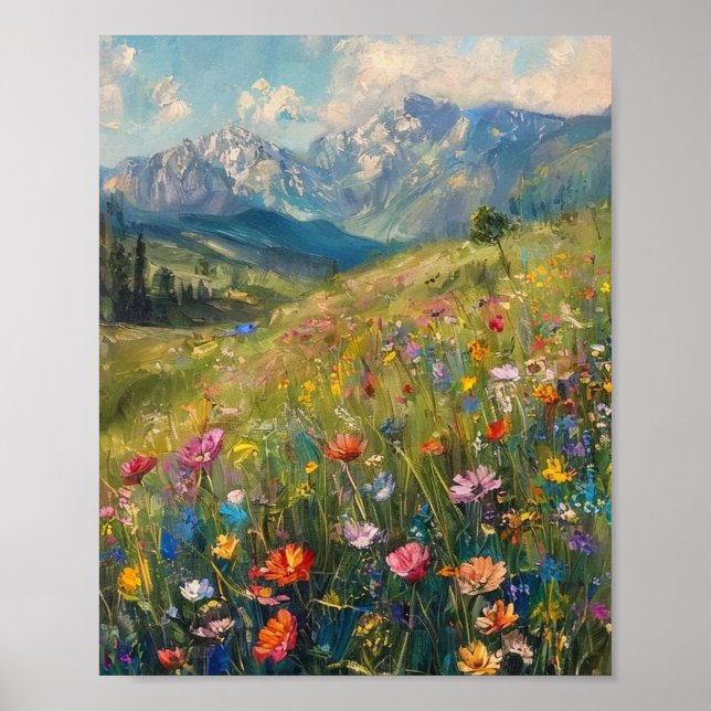 Sun-Drenched Serenity: A Vibrant Symphony of Wildf Poster (Front)