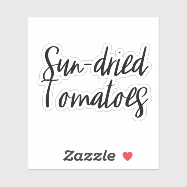 Sun-Dried Tomatoes Storage Sticker (Sheet)