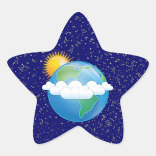 Sun & Earth - Star Sticker