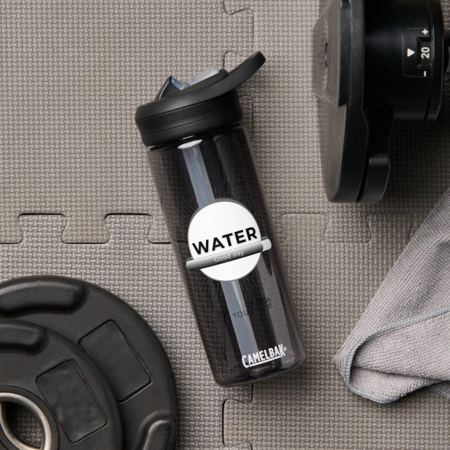 Sun Energy Water Quote | Custom Name Water Bottle (Gym (Rotated))
