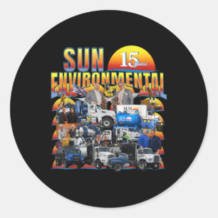 Sun Environmental Company Anniversary V1 Classic Round Sticker