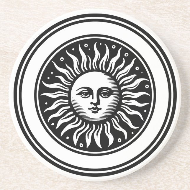 Sun Face 02 Coaster (Front)