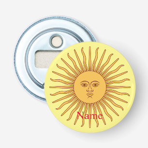 Sun face Art Illustration Thunder_Cove Bottle Opener