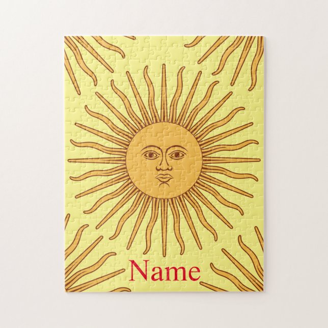 Sun face Art Illustration Thunder_Cove Jigsaw Puzzle (Vertical)